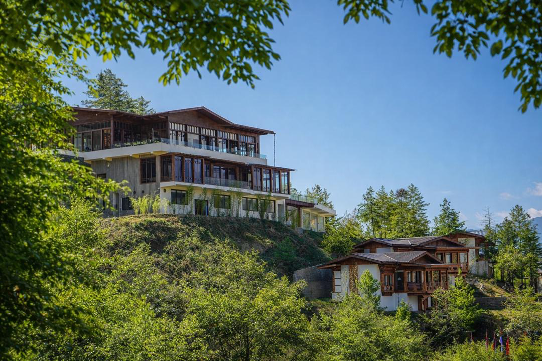 Resort Villa exterior with Thimphu Valley view